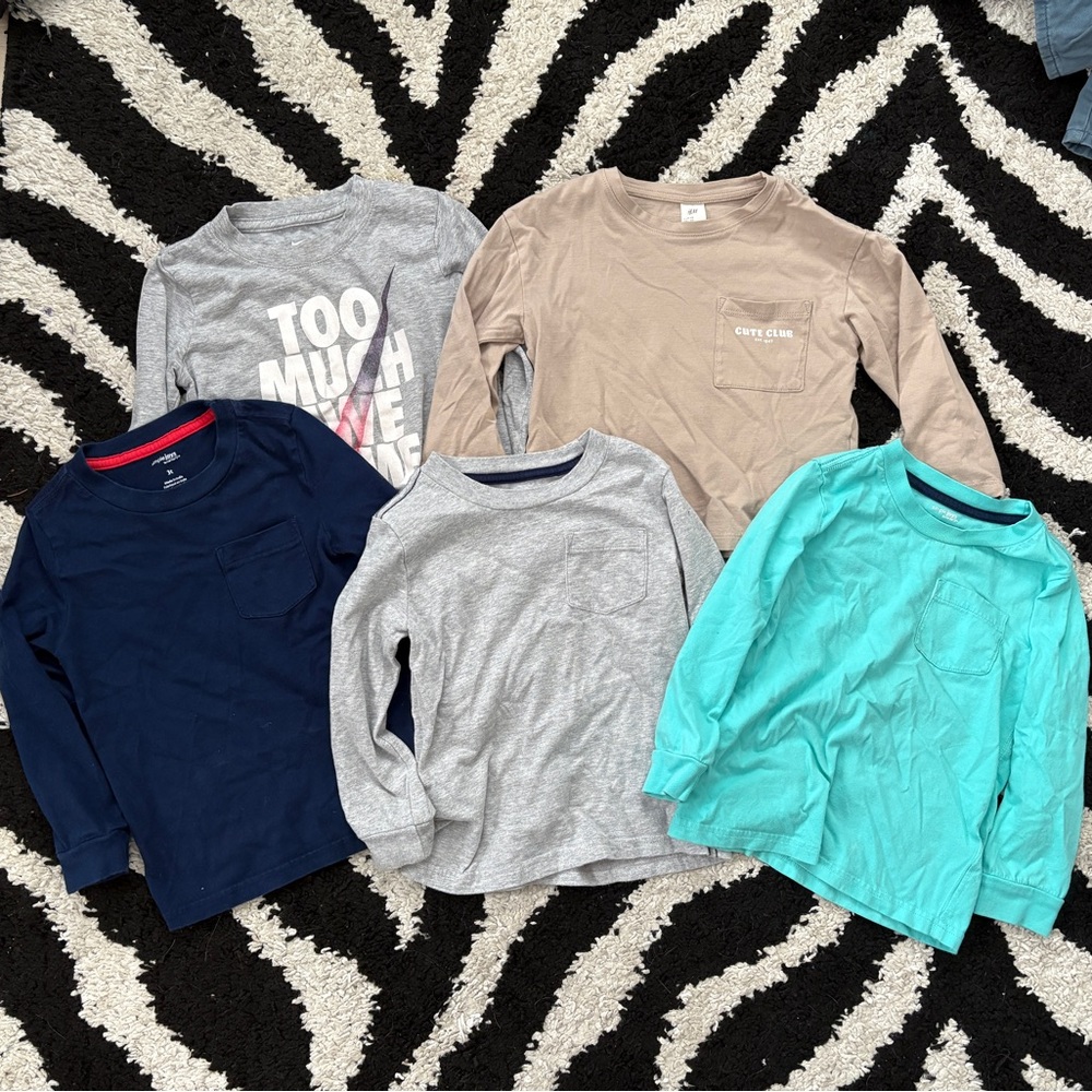 Bundle of 5 size 3T long sleeves